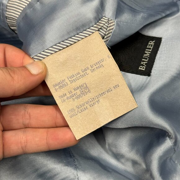 Baumler Suit 2pc REDA 110s Italy Wool Navy Blue 40R 32x31 - Picture 11 of 16